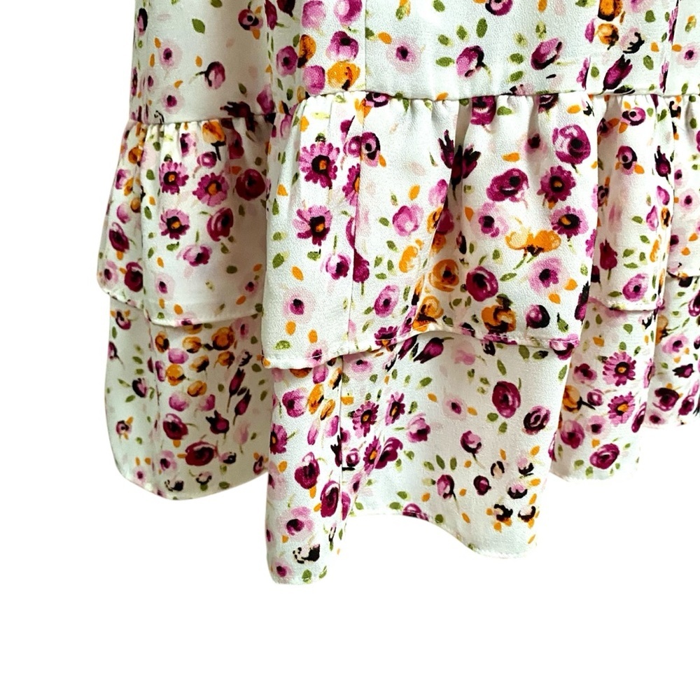 Maison Tara Floral Smocked Ruffle Dress Size 6 NWT - Picture 14 of 16